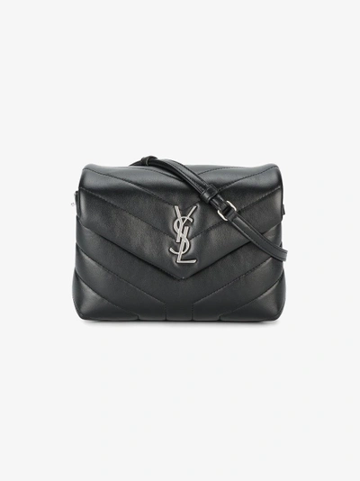 Shop Saint Laurent Toy Loulou Monogram Shoulder Bag In Black