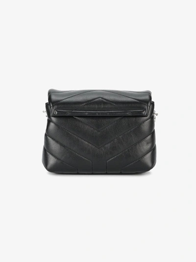 Shop Saint Laurent Toy Loulou Monogram Shoulder Bag In Black