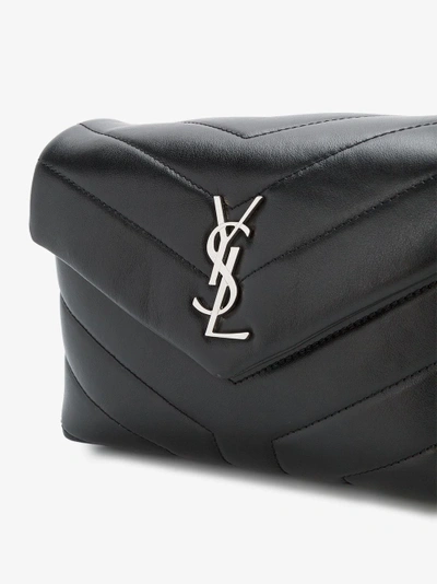 Shop Saint Laurent Toy Loulou Monogram Shoulder Bag In Black