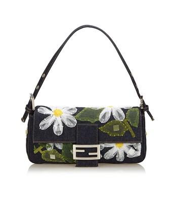 fendi baguette denim