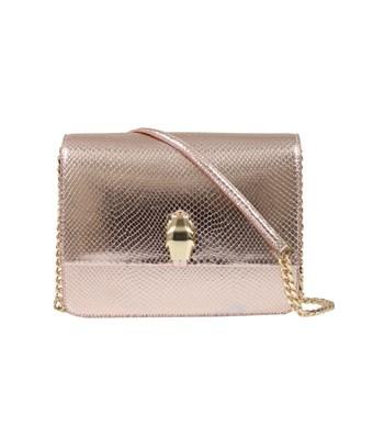 rose gold leather bag