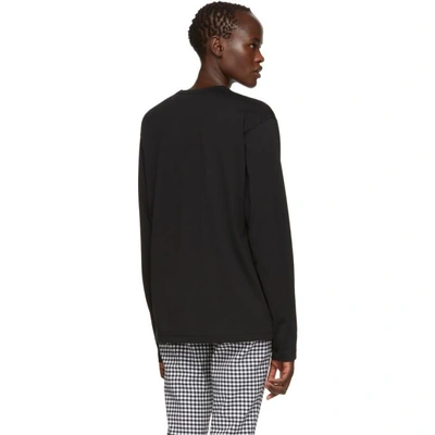 Shop Acne Studios Black Long Sleeve Nash Face T-shirt