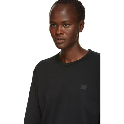 Shop Acne Studios Black Long Sleeve Nash Face T-shirt
