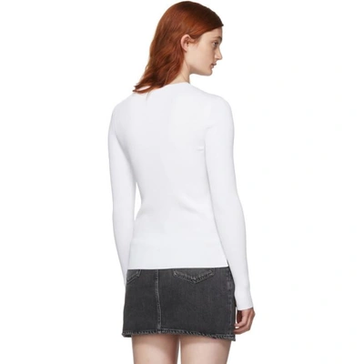 Shop Rag & Bone Rag And Bone White Ribbed Sylvie Sweater In 100 White
