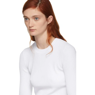 Shop Rag & Bone Rag And Bone White Ribbed Sylvie Sweater In 100 White