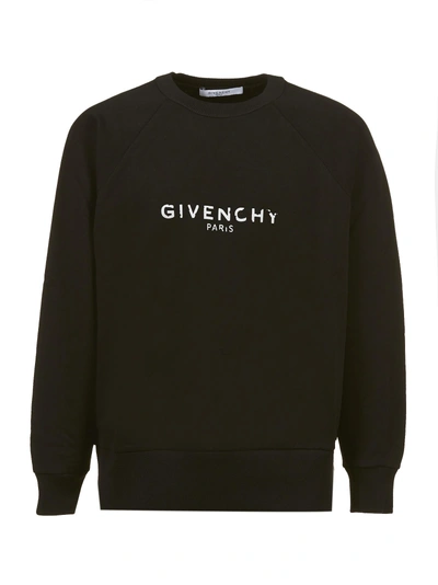 Shop Givenchy Logo Print Sweatshirt In Nero