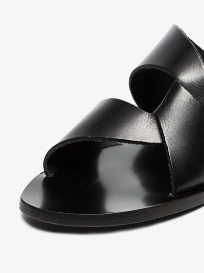 Shop Atp Atelier Black Allai Leather Sandals