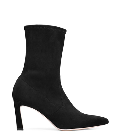 stuart weitzman rapture 75mm suede sock bootie