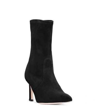 Shop Stuart Weitzman The Rapture Bootie In Black Suede