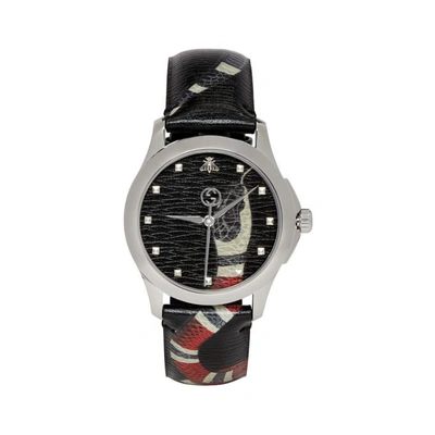 Shop Gucci Black G-timeless 'le Marché Des Merveilles' Watch