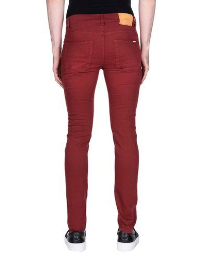 Shop Aglini Jeans In Brick Red