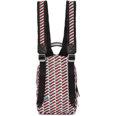Shop Marc Jacobs White And Red Mini Love Backpack In 601 Red