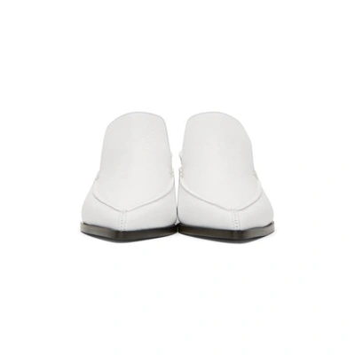 Shop Nicholas Kirkwood White Leather Beya Mules In W01 White