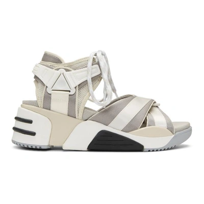 Shop Marc Jacobs Off-white And Grey Somewhere Sport Sandals