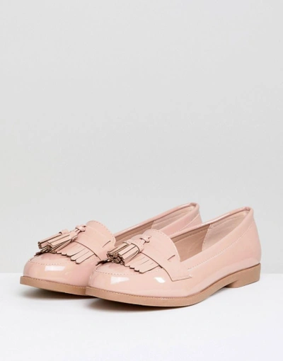 Shop New Look Patent Tassel Loafer-neutral