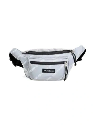 Shop Balenciaga Power Explorer Belt Bag In Grey
