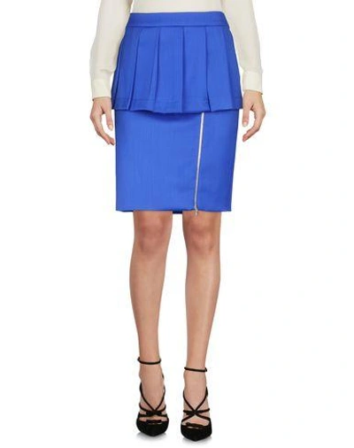Shop Moschino Knee Length Skirt In Blue