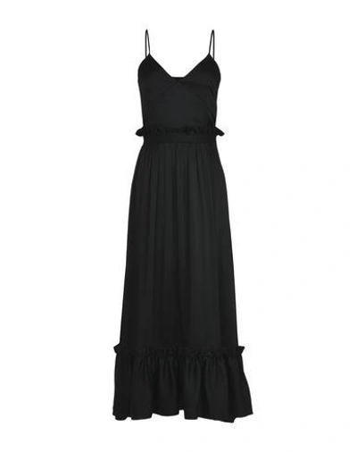 Shop Msgm Long Dresses In Black