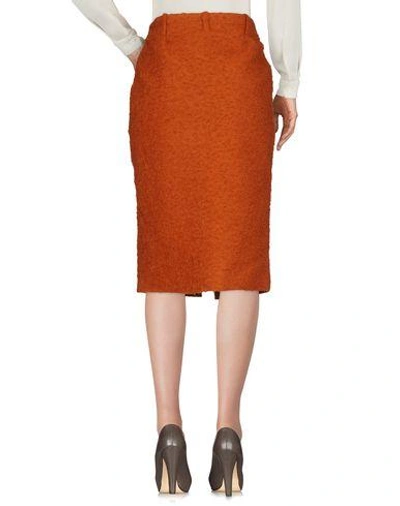 Shop Marni Midi Skirts In Brown