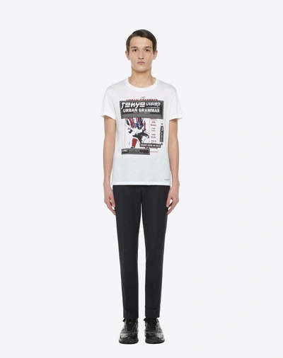 Shop Valentino Concert-print T-shirt In White