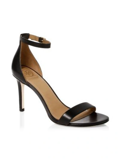 Shop Tory Burch Ellie Leather Ankle-strap Pumps In Black