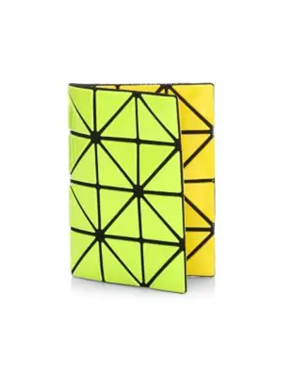 Shop Bao Bao Issey Miyake Colour Block Card Case In Yellow Lime