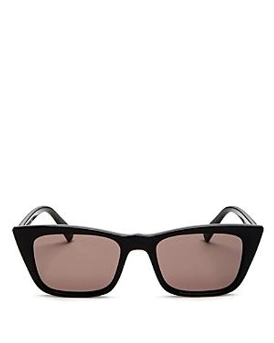 Shop Le Specs Women's I Feel Love Square Cat Eye Sunglasses, 51mm In Black/warm Smoke