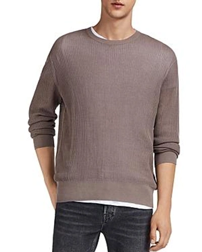 Shop Allsaints Ave Crewneck Sweater In Slate Gray