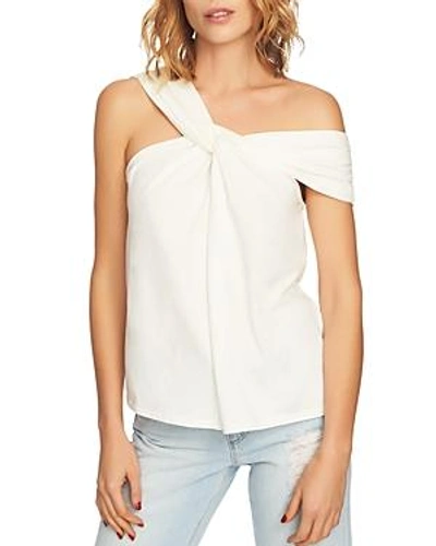 Shop 1.state Asymmetric Off-the-shoulder Tee In New Ivory