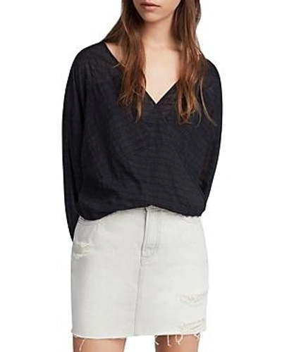 Allsaints distressed denim outlet skirt