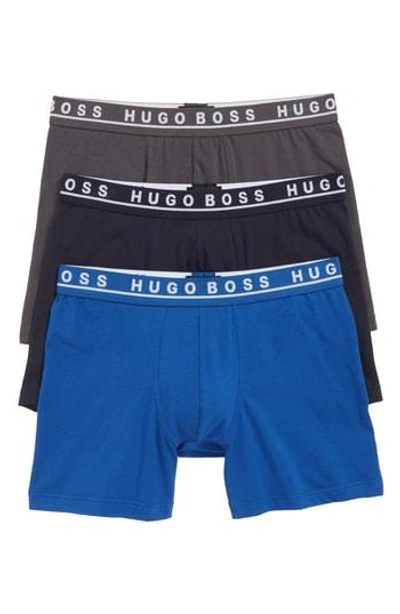 Shop Hugo Boss 3-pack Stretch Cotton Boxer Briefs In Red