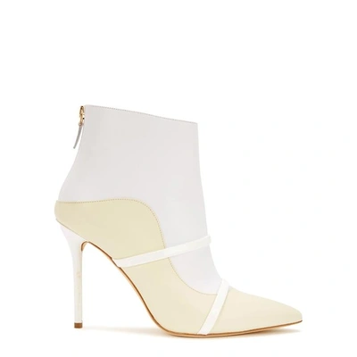 Shop Malone Souliers Madison 100 Leather Ankle Boots In White