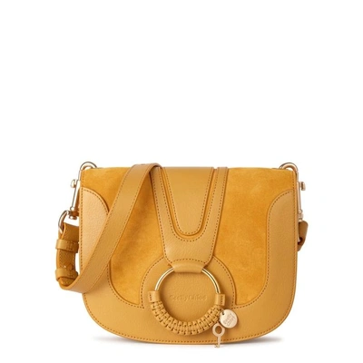 Shop See By Chloé Hana Golden Yellow Leather Shoulder Bag