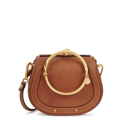 Shop Chloé Nile Small Leather Cross-body Bag In Tan