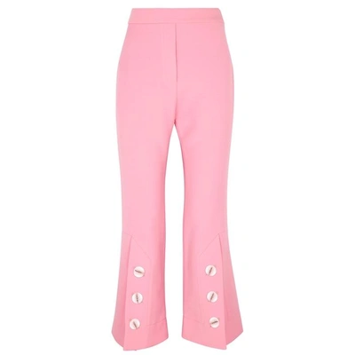 Shop Ellery Fourth Element Cropped Kick-flare Trousers In Pink