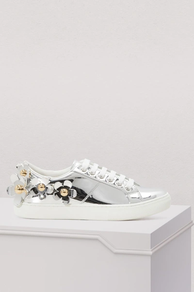 Shop Marc Jacobs Daisy Sneaker In Silver