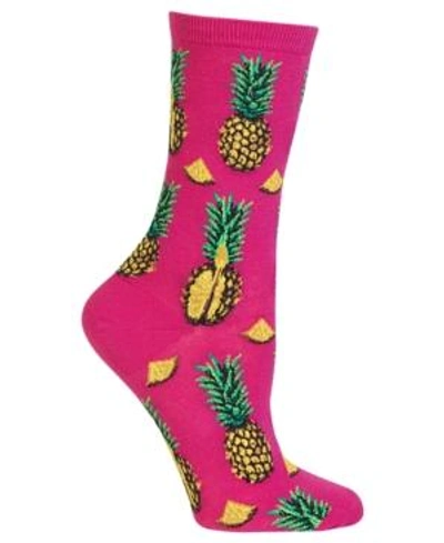 Shop Hot Sox Women's Pineapple Socks In Daiquri