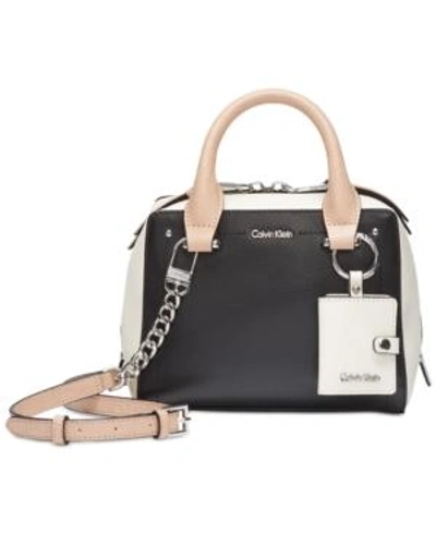 Shop Calvin Klein Mini Boxy Bag In Black Combo/silver