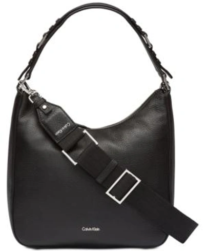 Shop Calvin Klein Hester Hobo In Black/silver