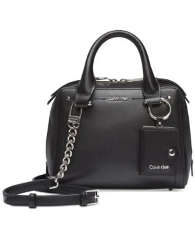 Shop Calvin Klein Mini Boxy Bag In Black/silver