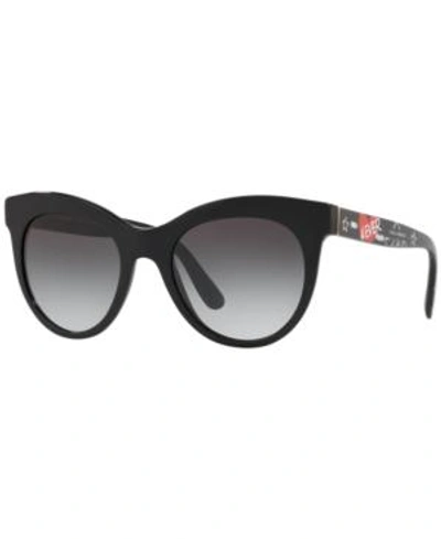 Shop Dolce & Gabbana Sunglasses, Dg4311 51 In Black / Grey Gradient
