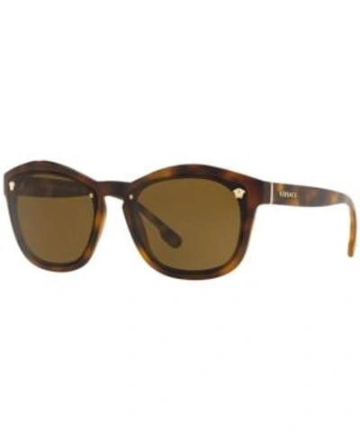 Shop Versace Sunglasses, Ve4350 57 In Havana / Brown