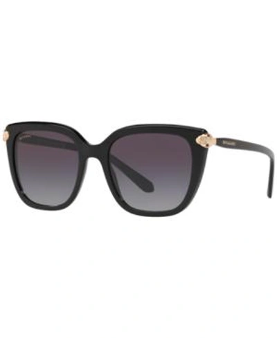 Shop Bvlgari Sunglasses, Bv8207b 53 In Black / Grey Gradient