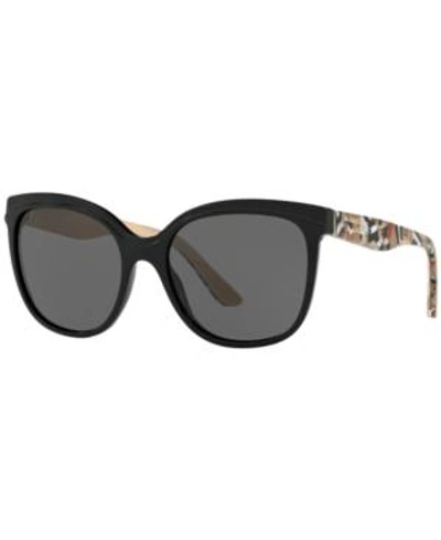 Shop Burberry Sunglasses, Be4270 55 In Black / Grey