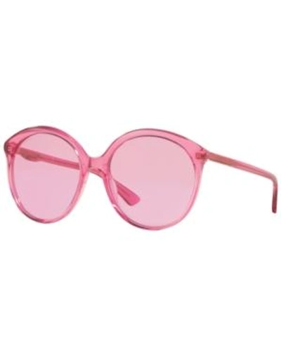 Shop Gucci Sunglasses, Gg0257s 59 In Red Shiny / Pink