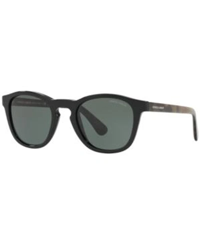 Shop Giorgio Armani Sunglasses, Ar8112 50 In Black / Green