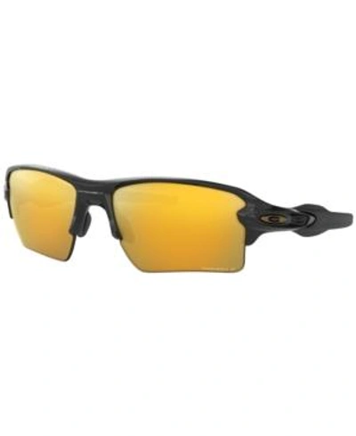 Shop Oakley Polarized Sunglasses, Oo9188 59 Flak 2.0 Xl In Polished Black / Prizm 24k Polarized