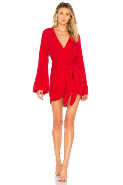 Shop L'academie The Janeiro Mini Dress In Red