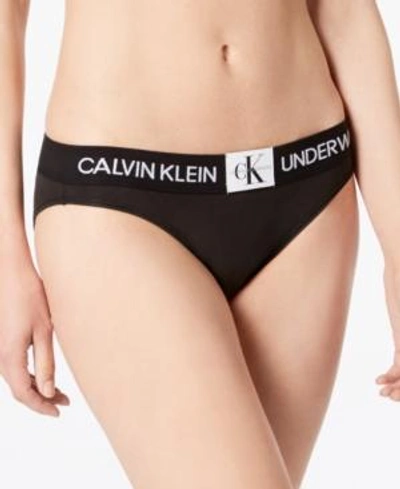 Shop Calvin Klein Monogram Waist Bikini Qf4921, First At Macy's In Black
