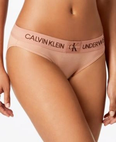 Shop Calvin Klein Monogram Waist Bikini Qf4921, First At Macy's In Unity
